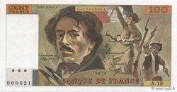 100 Francs DELACROIX modifié FRANCE  1979 F.69.03A19 NEUF