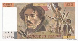 100 Francs DELACROIX modifié FRANCIA  1980 F.69.04a SC