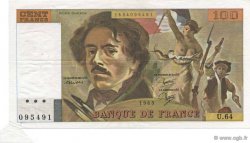 100 Francs DELACROIX modifié FRANKREICH  1983 F.69.07 VZ