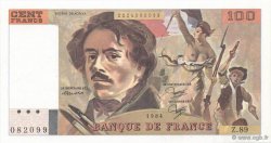 100 Francs DELACROIX modifié FRANCE  1984 F.69.08b UNC