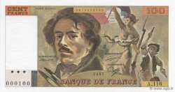 100 Francs DELACROIX modifié FRANCE  1987 F.69.11A116