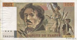100 Francs DELACROIX modifié Fauté FRANCE  1987 F.69.11 VF+