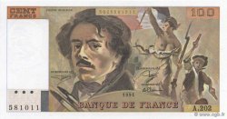 100 Francs DELACROIX imprimé en continu FRANCE  1991 F.69bis.03c1 UNC
