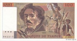 100 Francs DELACROIX imprimé en continu FRANCE  1991 F.69bis.04c NEUF