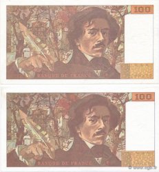 100 Francs DELACROIX imprimé en continu FRANCIA  1993 F.69bis.07 AU