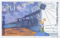 50 Francs SAINT-EXUPÉRY FRANCIA  1992 F.72.01aH FDC