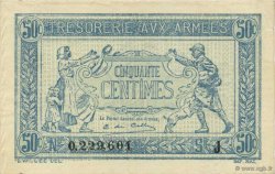50 Centimes TRÉSORERIE AUX ARMÉES 1917 FRANCIA  1917 VF.01.10 EBC