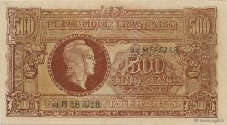 500 Francs MARIANNE FRANKREICH  1945 VF.11.02 ST