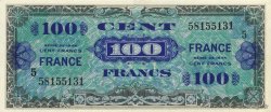 100 Francs FRANCE FRANKREICH  1944 VF.25.05 ST