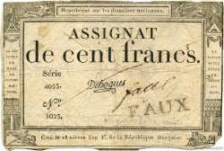 100 Francs FRANCIA  1795 Laf.173x q.BB