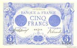5 Francs BLEU FRANCIA  1912 F.02.12 AU