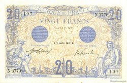 20 Francs BLEU FRANCIA  1913 F.10.03 MBC a EBC