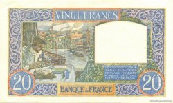 20 Francs TRAVAIL ET SCIENCE FRANCE  1940 F.12.07 XF-