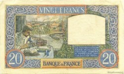 20 Francs TRAVAIL ET SCIENCE FRANKREICH  1942 F.12.21 fVZ