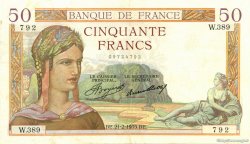 50 Francs CÉRÈS FRANCIA  1935 F.17.04 q.SPL