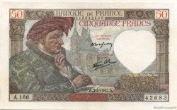 50 Francs JACQUES CŒUR FRANCE  1942 F.19.19 AU