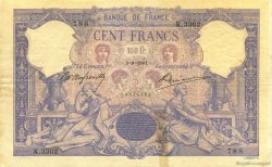 100 Francs BLEU ET ROSE FRANCIA  1901 F.21.15 BC+