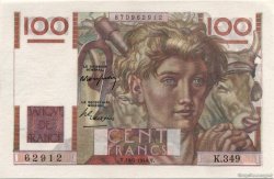 100 Francs JEUNE PAYSAN FRANCIA  1949 F.28.24 EBC a SC