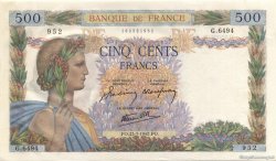 500 Francs LA PAIX FRANCIA  1942 F.32.38 SC+