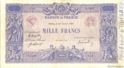 1000 Francs BLEU ET ROSE FRANKREICH  1920 F.36.35 SS