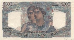 1000 Francs MINERVE ET HERCULE FRANCE  1946 F.41.17 AU+