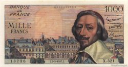 1000 Francs RICHELIEU FRANCIA  1957 F.42.25 q.FDC