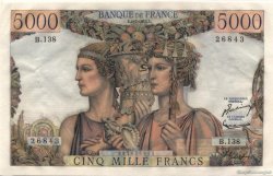 5000 Francs TERRE ET MER FRANCIA  1953 F.48.09 SC