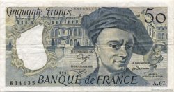 50 Francs QUENTIN DE LA TOUR FRANCIA  1991 F.67.17 MBC