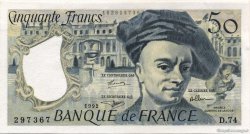 50 Francs QUENTIN DE LA TOUR FRANCIA  1992 F.67.19d AU+