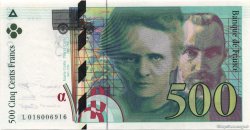 500 Francs PIERRE ET MARIE CURIE Symbole décalé FRANCIA  1994 F.76f1.01 FDC