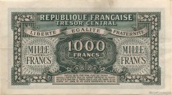 1000 Francs chiffres maigres FRANKREICH  1945 VF.13.01 fVZ