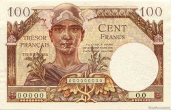 100 Francs TRÉSOR FRANCAIS Spécimen FRANKREICH  1947 VF.32.00Sp fST+