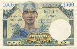 1000 Francs TRÉSOR FRANÇAIS Spécimen FRANCIA  1947 VF.33.00Sp SC+