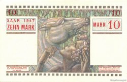 10 Mark SARRE FRANCIA  1947 VF.47.01 AU+