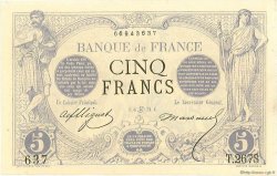 5 Francs NOIR FRANCIA  1873 F.01.19 FDC