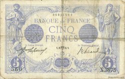 5 Francs BLEU FRANCIA  1914 F.02.22 RC+