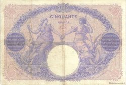 50 Francs BLEU ET ROSE FRANCE  1908 F.14.21 F+