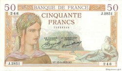 50 Francs CÉRÈS FRANKREICH  1935 F.17.16 fSS