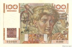 100 Francs JEUNE PAYSAN FRANCE  1945 F.28.01Sp UNC