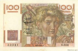 100 Francs JEUNE PAYSAN filigrane inversé FRANKREICH  1953 F.28bis.02 VZ