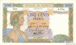 500 Francs LA PAIX FRANKREICH  1943 F.32.44