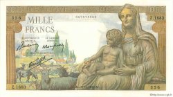 1000 Francs DÉESSE DÉMÉTER FRANCE  1942 F.40.11