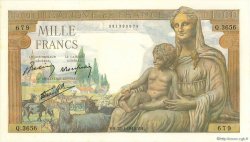 1000 Francs DÉESSE DÉMÉTER FRANKREICH  1943 F.40.17 ST