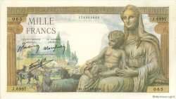 1000 Francs DÉESSE DÉMÉTER FRANCIA  1943 F.40.30