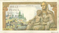 1000 Francs DÉESSE DÉMÉTER FRANCIA  1943 F.40.38 MB