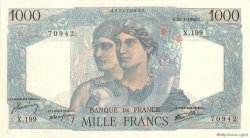 1000 Francs MINERVE ET HERCULE FRANCE  1946 F.41.11 XF+