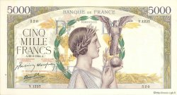 5000 Francs VICTOIRE Impression à plat FRANCIA  1944 F.46.50 EBC