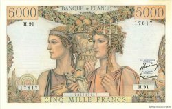 5000 Francs TERRE ET MER FRANCIA  1952 F.48.06 SPL+