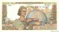 10000 Francs GÉNIE FRANÇAIS FRANKREICH  1954 F.50.71 fVZ
