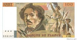 100 Francs DELACROIX modifié FRANCE  1984 F.69.08b